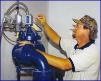Man working on pipes